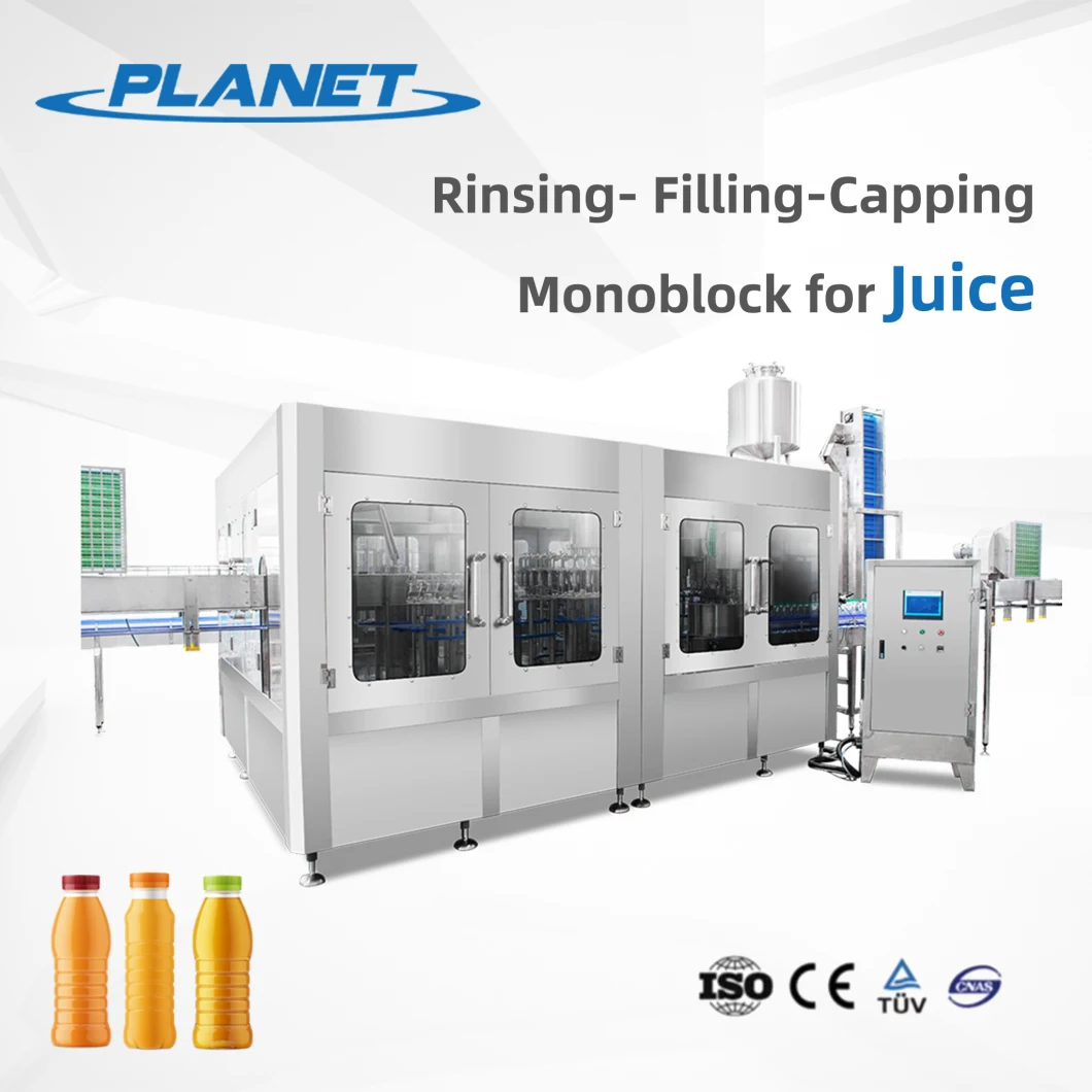 Rcgf Series Juice / Tea Hot Filling Machine [ Washing Filling Capping 3 in 1automatic Rinsing Filling Capping 3-in-1 Juice Hot Filling Machine